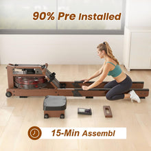Load image into Gallery viewer, Water Rowing Machine for Home Use - Wooden