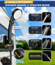 Load image into Gallery viewer, 2026 Upgraded Portable Shower for Camping, Rechargeable Camping Shower with LED Display, 5 Gal Collapsible Bucket, 5 Adjustable Speeds, IPX8 Waterproof Portable Shower Kit for Hiking, Car, Pet, Travel