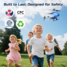 Load image into Gallery viewer, DEERC DE23 Remote Control Helicopter, RC Helicopters with 7 Colors Light, 2 Modular Battery for 24 Min Play, Altitude Hold, One Key take Off/Landing, 2.4GHz Aircraft Indoor Flying Toy for Boys Girls