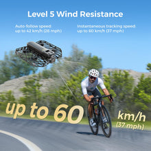 Load image into Gallery viewer, 8K Action Flying Camera, Foldable Drone with Camera with 42 KM/H Follow Speed, 10+ Fully Automatic Flight Modes, Fly Anywhere (Cycling Combo)