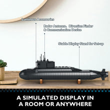 Load image into Gallery viewer, Nuclear Submarine Building Sets - Military Submarine Toys with Lights, WW2 History Collectible Home Decor Battleship Construction Set