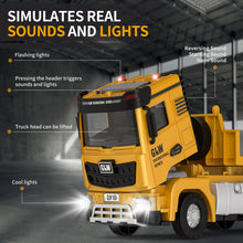 Load image into Gallery viewer, Die-cast Construction Toys Set w/Semi Truck, Excavator, Bulldozer, Alloy Engineering Construction Vehicles Truck Toys w/Lights & Sounds, Model Cars