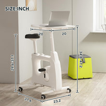 Load image into Gallery viewer, FLEXISPOT Exercise Bike with 2D Desktop - V9-Max White