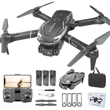 Load image into Gallery viewer, Cool Mini Drone with Camera for Kids Adults Beginners, 1080P FPV Camera Remote Control Drone for Kids with 3 Batteries, One-Click Take Off/Landing