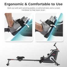 Load image into Gallery viewer, Sunny Health & Fitness Smart Compact Magnetic Rowing Machine