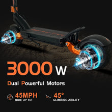 Load image into Gallery viewer, Electric Scooter, 3000W Dual Motors Up to 45 MPH Fast Speed and 56 Miles 60V28AH Battery, Dual Disk Brake & Dual Suspension