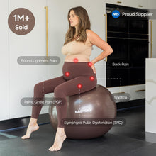 Load image into Gallery viewer, BABYGO Birthing Ball - Pregnancy Yoga Labor & Exercise Ball & Book Set Trimester Targeting (Mocha, 65cm)