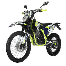 Load image into Gallery viewer, 250cc Dirt Bike with All Lights and 5-Speed Manual Transmission, Electric/Kick Start! Big 21"/18" Wheels! Zongshen Brand Engine! (Green)