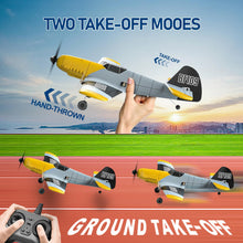 Load image into Gallery viewer, RC Plane, 3 Channel Remote Control Airplane, 6-axis Gyro Stabilizer BF-109 RTF RC Airplane with 2 Batteries, Easy to Fly