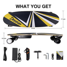 Load image into Gallery viewer, Electric Skateboards, Longboard Cruiser with Remote Control, 700W Dual Motor, Top Speed18 MPH12Miles Range 4 Speeds Adjustment, Electric Skateboards