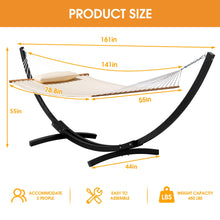 Load image into Gallery viewer, Lazy Daze 13 Ft Double Quilted Hammock with Curved Steel Black Stand