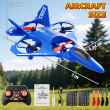 Load image into Gallery viewer, Remote Control Airplane Drone for Kids Ages 4-6-8-10-12, RC Plane Jet Drone with One Key