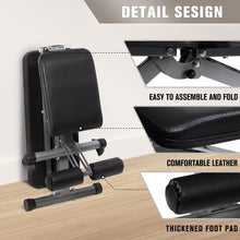 Load image into Gallery viewer, RitFit Adjustable/Foldable Utility Weight Bench for Home Gym, Weightlifting and Strength Training - Bonus Workout Poster with 35 Total Body Exercises
