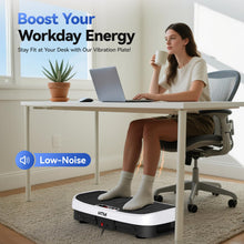 Load image into Gallery viewer, HTM Curved Vibration Plate Exercise Machine, Whole Body Shake Plate with 150W Motor & Resistance Band, 330lbs Weight Capacity, 120 Speeds, Low Noise Vibration Board for Weight Loss, Home Fitness
