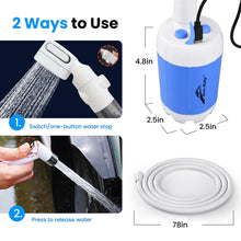 Load image into Gallery viewer, Ann Katy Portable Camping Shower Pump,Rechargeable Electric Outdoor Shower