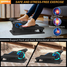 Load image into Gallery viewer, Under Desk Elliptical Machine, Electric Elliptical Exerciser for Senior, Quiet & Small Electric Seated Pedal Exerciser for Home with Monitor, Remote Control & 12 Adjustable Speeds (Blue)