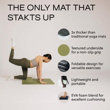 Load image into Gallery viewer, Stakt The Original Foldable Yoga Mat, Premium Foldable Exercise & Workout Mat with Non-Slip Surface, Lightweight Portable for Studio or Home Use, As Seen on Shark Tank - Moss