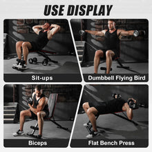 Load image into Gallery viewer, Weight Bench Press, Adjustable Workout Benches for Home Gym Dumbbell Exercise, 880 LB Stable Incline Decline Bench for Full Body Workout, 2 Sec Fast Folding Strength Training Sit up Bench