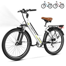 Load image into Gallery viewer, Cybervelo 1000 Peak Electric Bike for Adults,up 80 Miles Removable Battery Ebike, 26" Electric E Bike with 7-Speed