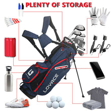 Load image into Gallery viewer, LOVACE 14-Way Golf Stand Bag, Lightweight Golf Bag with Stand for Men and Women (Blue)