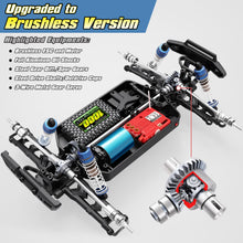 Load image into Gallery viewer, 1/18 Scale Brushless Fast RC Cars 18859A, 4WD Off-Road Remote Control Trucks 48 KM/H Speed for Adults and Kids Boys