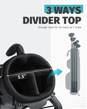 Load image into Gallery viewer, Findway 3 Way Small Golf Bag, Lightweight Pitch and Putt Golf Bag with Stand, Hard Shell Reinforced Base, Par 3 Golf Stand Bag for Extra Storage in a Smaller Size, Golf Gifts for Men and Women