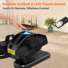 Load image into Gallery viewer, ESL Under Desk Elliptical - Portable Leg Exerciser with Pedal Strap for Seniors, Compact Seated Elliptical with Remote Control, LCD Display Electric Elliptical