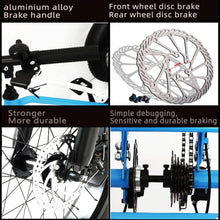 Load image into Gallery viewer, Adult Tricycle 20 inchs, Black 3 Wheeled Tricycle Fat Tire Trikes, Cruiser Bike with 7 Speed, Adult Trikes Wheels