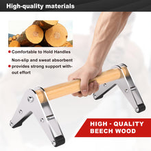 Load image into Gallery viewer, Mochantum Parallettes Bars - Wooden Push Up Bars with Non-Slip Heavy-Duty Stainless Steel Base, 660LB Capacity, Portable Calisthenics Equipment for Calisthenics, Handstand ,Strength Training & Home Gym Workouts, White, 12.7 inch