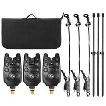 Load image into Gallery viewer, Lixada Fishing Bite Alarm Indicators Kits with Padded Fishing Tool Bag