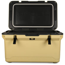Load image into Gallery viewer, ENGEL 60 QT Ultra-Light Injection Molded Cooler - Ice Chest Keeps Ice 7 Days - Large Cooler Wire Basket, Divider and Built-in Bottle Opener - Fighting Lady Yellow with Dark Grey Interior (Yellow)