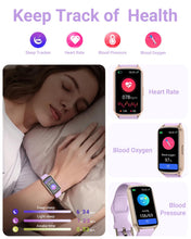 Load image into Gallery viewer, Amzhero Health Fitness Tracker with 24/7 Heart Rate, Blood Oxygen -Purple