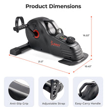 Load image into Gallery viewer, Sunny Health & Fitness Dual-Function Under-Desk Mini Bike - Black
