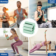 Load image into Gallery viewer, Wrist and Ankle Weights for Women & Men 2 Pack (1lb Each) (Green)