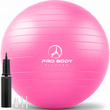 Load image into Gallery viewer, ProBody Pilates Exercise Ball - Multiple Sizes Gym Grade Balance Ball for Fitness- (Pink, 55 cm)