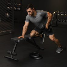 Load image into Gallery viewer, Adjustable Weight Bench for Home Gym, Foldable Workout Bench for Full Body Fitness Dumbbell Exercise, 600LBS Incline Decline Flat Bench with Resistance Bands for Strength Training