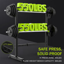 Load image into Gallery viewer, FitinOne Squat Rack, Height-Adjustable Dumbbell Rack for Home Gym, Multi-Function Barbell Rack, Portable Strength Training Dumbbell Rack, Home Gym Power Station for Home
