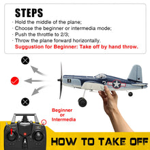 Load image into Gallery viewer, 2023 New Upgrade F4U Corsair RC Plane 4 Channel RTF Remote Controlled Aircraft RC Airplane for Beginners Adult