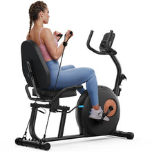 Load image into Gallery viewer, MERACH Recumbent Exercise Bike for Home, Self Powered Stationary Bike for Seniors Adults ,Exclusive Apps