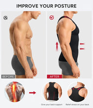 Load image into Gallery viewer, Nebility Mens Shapewear Fajas para Hombres Compression Shirt Men Body Shaper Tank Top Compression Undershirt Vest Sleeveless, Black - M