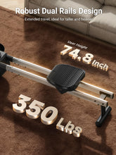 Load image into Gallery viewer, KINGSMITH Magnetic Rowing Machines for Home - Silvery Black