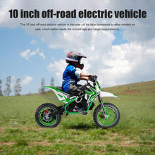 Load image into Gallery viewer, Electric Motocross Dirt Bike with Speeds up to 15.5 MPH for Uphill and Off-Road Conditions,36V Electric Motorcycle