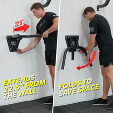 Load image into Gallery viewer, Valor Fitness Wall Mounted Dip Station - Black