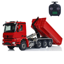 Load image into Gallery viewer, 1/14 8X8 RC Hydraulic Roll On Off Full Dumper Truck RC Dump Construction Vehicle Model U-Shaped Short Bucket