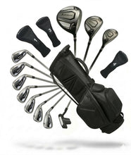 Load image into Gallery viewer, XDriveMax 15-Piece Men's Right Handed Complete Golf Club Set - Forged Titanium 10.5° Driver, #3 Fairway, #4 Hybrid, 5-SW Stainless Steel Irons, Putter and Lightweight Stand Bag - Right,Black