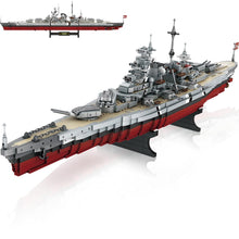Load image into Gallery viewer, Battleship Bismarck Building Block Set - Large MOC Military World-Bismarck Class Battleship Model, 14+ (2081Pieces)