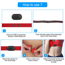 Load image into Gallery viewer, COOSPO Bluetooth Heart Rate Monitor Chest Strap H808S, ANT+ BLE HR Monitor Chest, HRM IP67 Waterproof -Black Red