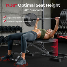 Load image into Gallery viewer, FLYBIRD WB2 Weight Bench, Utility Adjustable Weight Bench for Full Body Workout- Multi-Purpose Foldable Incline Bench (Black)