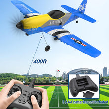 Load image into Gallery viewer, RC Plane, 3 Channel RC Airplane 2.4GHz with 2 Batteries 6-axis Gyro Stabilizer, Easy to Fly for Beginners Adults and Kids