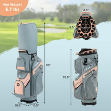 Load image into Gallery viewer, Tangkula Golf Cart Bag with 14-Way Full Length Dividers, Light Pink